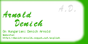 arnold denich business card
